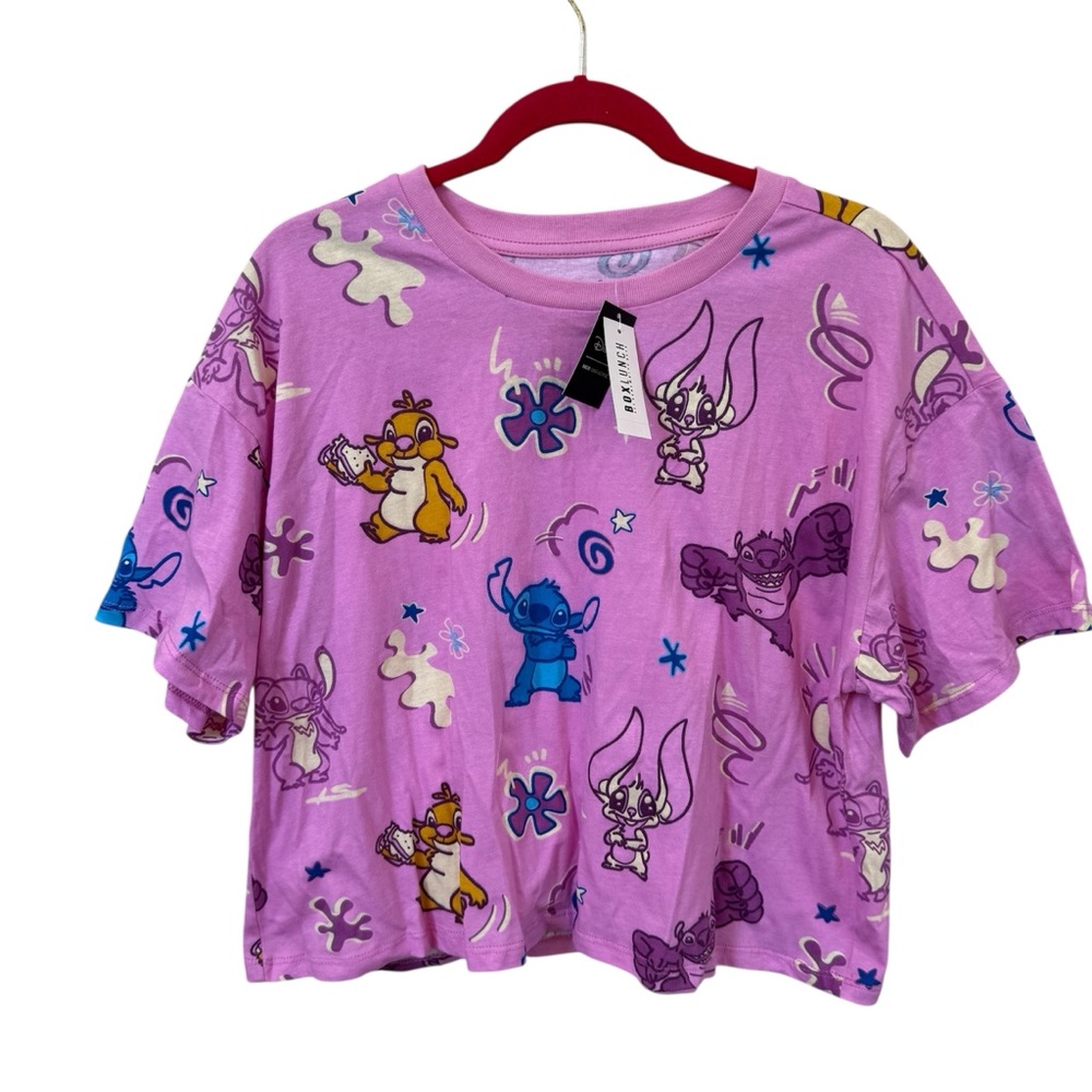 Disney‎ Her Universe Stitch AOP Cousins Tee Purple Graphic T-Shirt Women’s XL